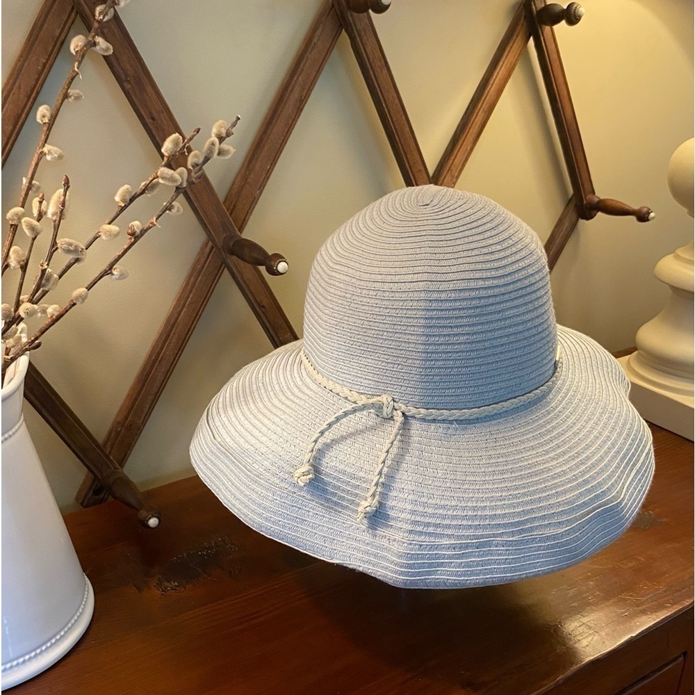 SUN 'N' SAND Sun Hat Up-Brim Adjustable UPF 50+ Pale Gray/Blue Women One Size - Picture 5 of 12